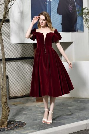 Ehrenvoll Normale Taille Pompöse Romantisches Ballkleid mit Kurzen Ärmeln - Bild 1