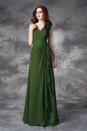 Vestido de Dama de Honor de Corte princesa en Gasa de Flores de Sin mangas - Foto 3