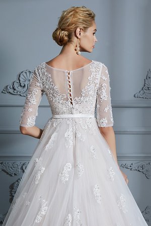Robe de mariée broder a eglise gracieux en 1/2 manche serieuse - Photo 8