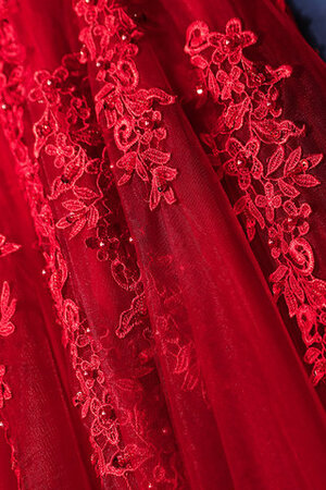 Absorbierend Sexy Prächtiges Ballkleid mit V-Ausschnitt mit Applike - Bild 5