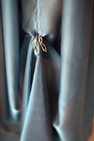 Abito da Damigella con Fusciacca in Chiffon A Terra in pizzo con Piega retro - Foto 5