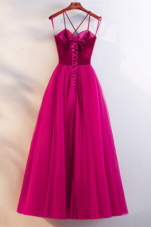 Vestido de Dama de Honor en Terciopelo de Escote Corazón de Cordón de Encantador - Foto 2