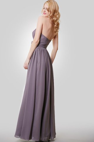 A-Linie Herz-Ausschnitt Ärmelloses Chiffon schlichtes Elegantes Brautjungfernkleid - Bild 2