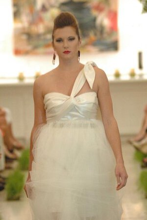 Tüll Meerjungfrau Stil A-Line normale Taille ein Träger Ärmellos Brautkleid - Bild 5