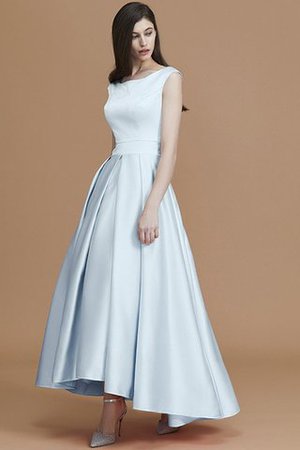 Asymmetrisch Prinzessin Reißverschluss Ärmelloses Satin Brautjungfernkleid - Bild 24