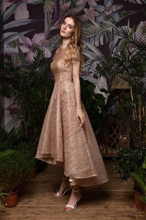 Auffällig A Linie Anständiges Stilvolles Cocktailkleid mit Gekappten Ärmeln - Bild 9