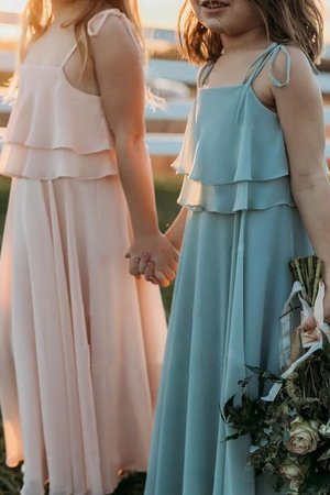 Abito da cerimonia bambini naturale a terra fantastico con fiore conotta in chiffon - Foto 1