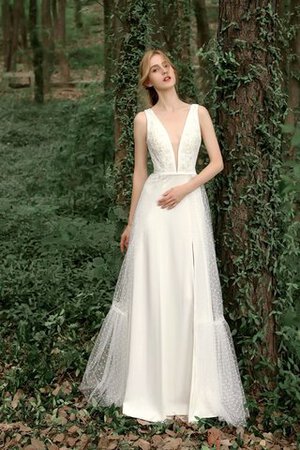 Abito da sposa a sala in raso particolare lunghi in tulle stupefacente - Foto 3