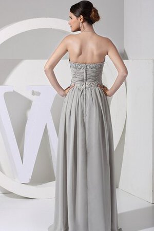 Abito da Sera Cuore con Increspato con Applique in Chiffon - Foto 6