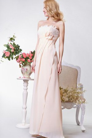 Chiffon plissiertes A-Line bodenlanges romantisches Brautjungfernkleid mit Reißverschluss - Bild 2