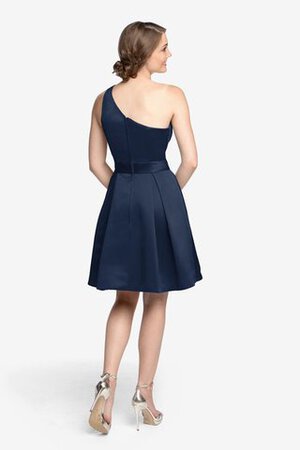 Plissiertes Ein Schulter mini Brautjungfernkleid - Bild 4