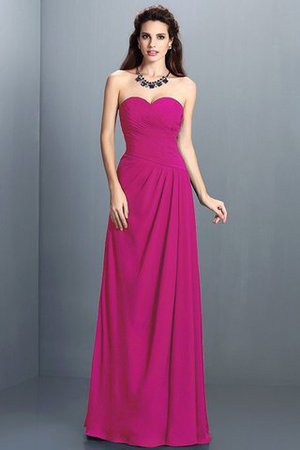 Prinzessin Ärmelloses A-Linie Brautjungfernkleid mit Herz-Ausschnitt mit Plissierungen - Bild 11