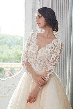 Robe de mariée de traîne moyenne populaire brodé intemporel majestueux - Photo 5