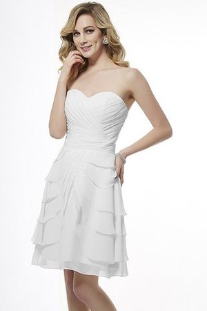 Reißverschluss Herz-Ausschnitt Normale Taille Chiffon Prinzessin Brautjungfernkleid - Bild 16
