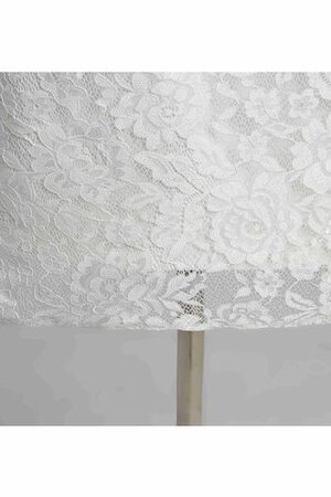 Abito da Sposa V-Scollo in pizzo con Increspato A-Line Semplice Shiena Sheer - Foto 5