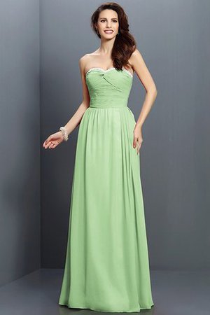 Prinzessin Ärmelloses Anständiges Bodenlanges Brautjungfernkleid aus Chiffon - Bild 26