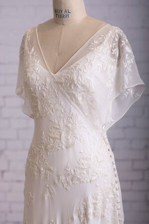 Robe de mariée luxueux brodé longueur à cheville avec bouton v encolure - Photo 3