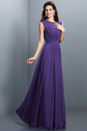 Prinzessin A Linie Plissiertes Normale Taille Brautjungfernkleid mit Drapierung - Bild 24