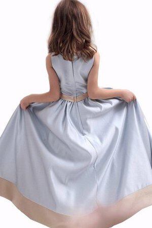 Robe de cortège enfant plissage longue manche nulle col u profond - Photo 3