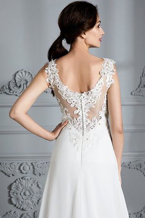 Prinzessin Ärmelloses Normale Taille V-Ausschnitt Einfaches Brautkleid - Bild 8