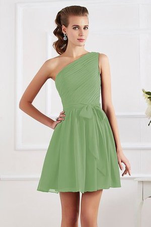 A Linie Prinzessin Ärmelloses Brautjungfernkleid mit Drapierung mit Rücken Schnürung - Bild 25