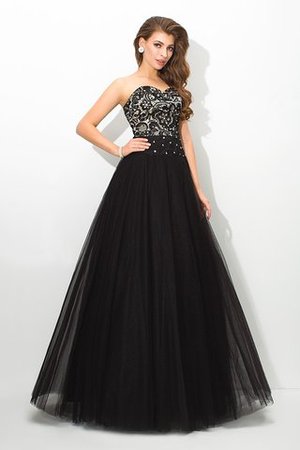 Robe de quinceanera longue naturel manche nulle de mode de bal fermeutre eclair - Photo 5