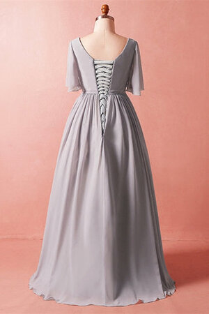 Brillant Schlichtes Elegantes Ballkleid mit Schleife mit Kurzen Ärmeln - Bild 3