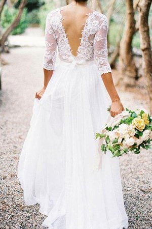 Robe de mariée glamour de traîne courte en tout plein air plissé longue - Photo 2