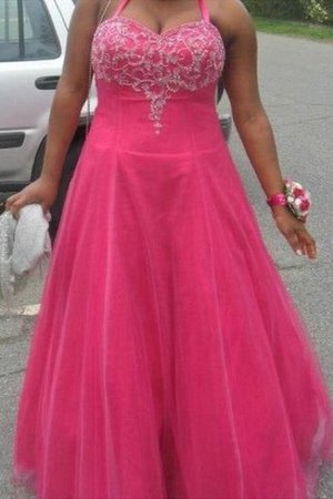 Vestido de Fiesta de Corte princesa en Tul de Natural de Hasta el suelo - Foto 1
