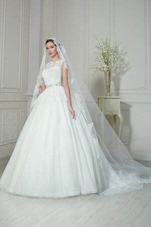 A-Line zeitloses Duchesse-Linie Reißverschluss luxus Brautkleid mit Pailletten - Bild 3
