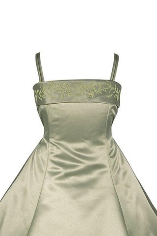 Robe de cortège enfant festonné en satin manche nulle appliques avec nœud - Photo 2