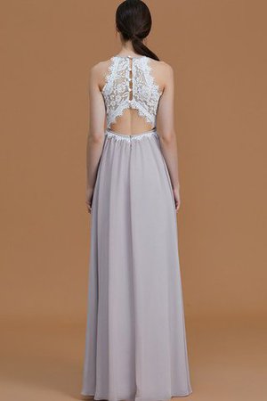 Prinzessin Ärmelloses Nackenband Chiffon Bodenlanges Brautjungfernkleid - Bild 2