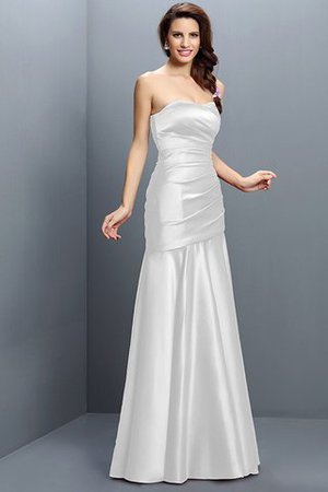 Ärmellos Trägerlos Gerüschtes Prinzessin Bodenlanges Brautjungfernkleid - Bild 20