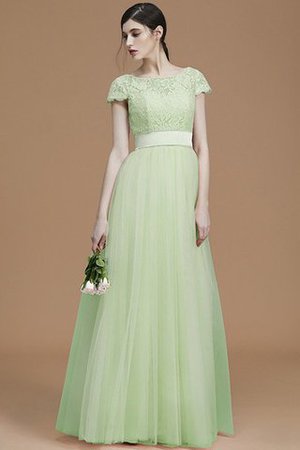 A Linie Prinzessin Normale Taille Brautjungfernkleid mit Schleife mit Gürtel - Bild 33