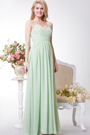 Sencillo Vestido de Dama de Honor de Corte-A de Volantes Adorno de Plisado de Cremallera - Foto 4