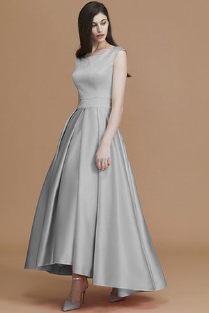 Asymmetrisch Prinzessin Reißverschluss Ärmelloses Satin Brautjungfernkleid - Bild 33