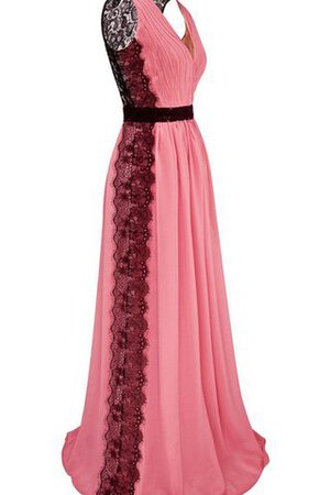 Robe de soirée long sexy naturel de traîne courte avec ruban - Photo 2