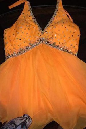 Robe de bal bref manche nulle en organza de princesse dénudé - Photo 2