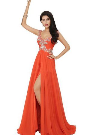 Vestido de Dama de Honor de Hasta el suelo de Manga tapada de Plisado de Natural - Foto 3