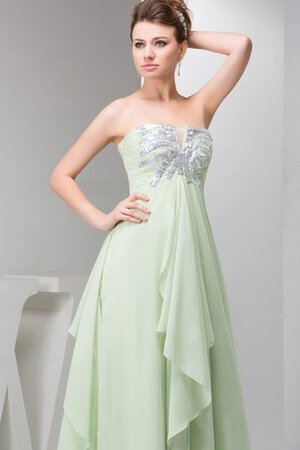 Drapiertes Paillettenbesetztes Ärmelloses Chiffon bodenlanges Abendkleid - Bild 6