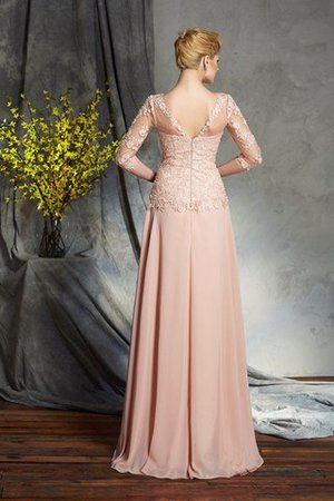 Robe mère de mariée longue col u profond en chiffon a-ligne avec zip - Photo 2