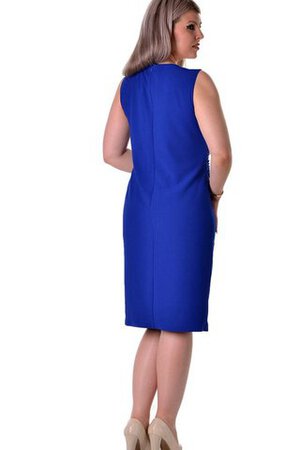 Schaufel-Ausschnitt Chiffon normale Taille enges knielanges Cocktailkleid mit Reißverschluss - Bild 3