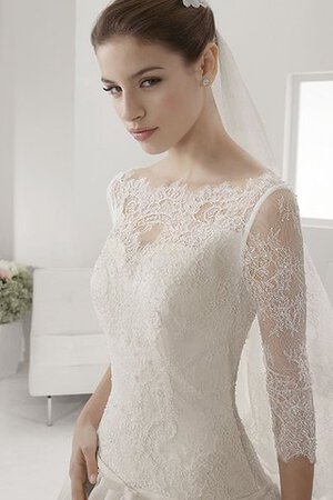 Ärmellos Tüll Boot-Ausschnitt Duchesse-Linie Sweep Zug romantisches Brautkleid - Bild 3