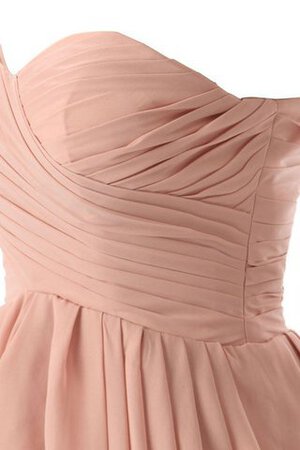 Robe de cocktail bref a-ligne de col en cœur ruché en chiffon - Photo 2