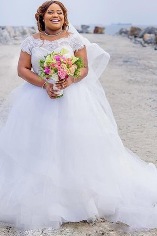 Robe de mariée intemporel delicat avec zip a plage decoration en fleur - Photo 2