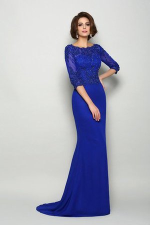 3 /4 Länge Ärmeln Reißverschluss Normale Taille Sittsames Brautmutterkleid mit Applike - Bild 1
