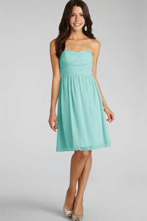 Chiffon Herz-Ausschnitt gerüschtes kurzes Brautjungfernkleid - Bild 16