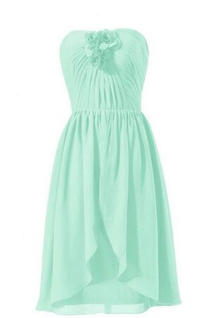 Robe demoiselle d'honneur naturel avec gradins fermeutre eclair a-ligne avec chiffon - Photo 1