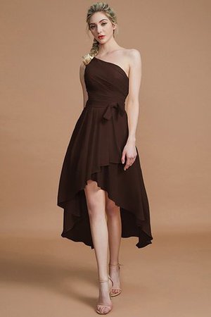 Abito da Damigella Asimmetrico Asimmetrici Mini in Chiffon A-Line - Foto 12