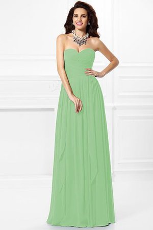 Abito da Damigella con Piega in Chiffon A Terra Cerniera A-Line - Foto 24
